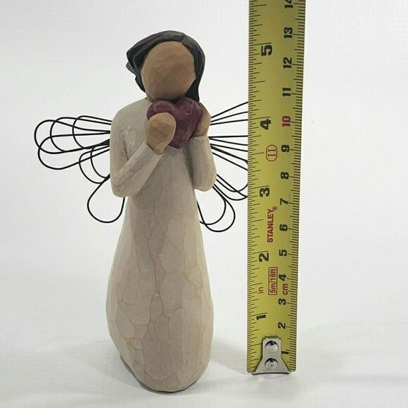Willow Tree 5" Angel of Heart Holding Red Heart Figurine Retired Susan Lordi - Picture 2 of 8